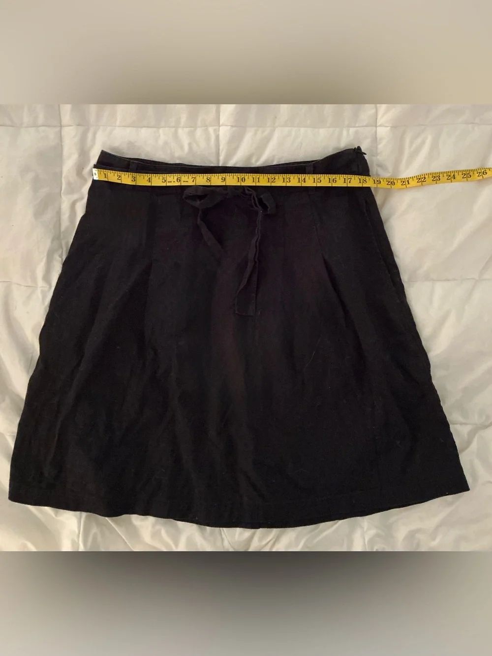 Banana Republic Black Linen-Cotton Blend Mini Skirt Size 18